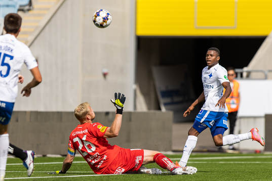 IFK Norrköpings Ishaq Abdulrazaq och Häckens målvakt