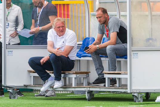 Helsingborgs tränare Jörgen Lennartsson och sportchef