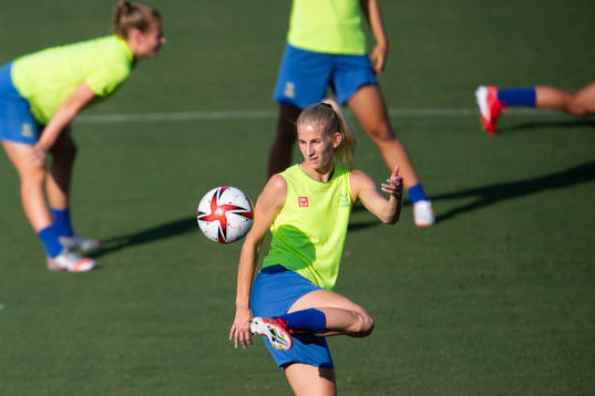 Sofia Jakobsson of the Swedish national women’s football