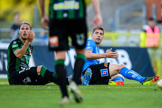 Varbergs Hampus Zachrisson och Halmstads Mikael Boman