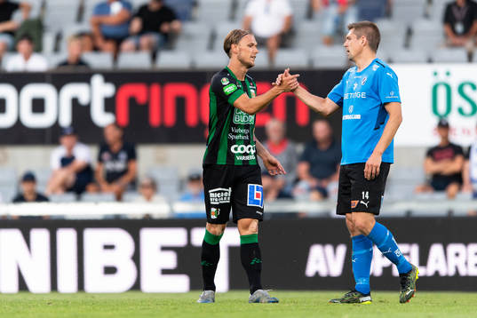 Varbergs Hampus Zachrisson och Halmstads Mikael Boman