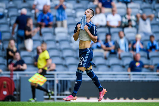 Djurgårdens Haris Radetinac deppar