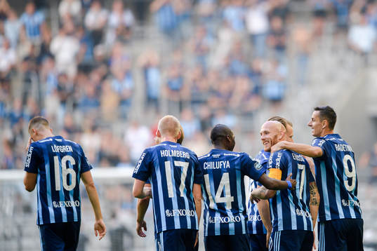 Djurgårdens Magnus Eriksson jublar