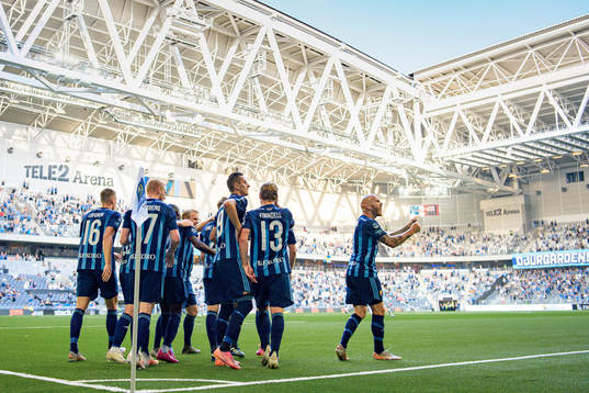 Djurgårdens spelare jublar