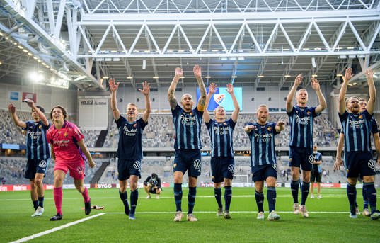 Djurgårdens spelare jublar