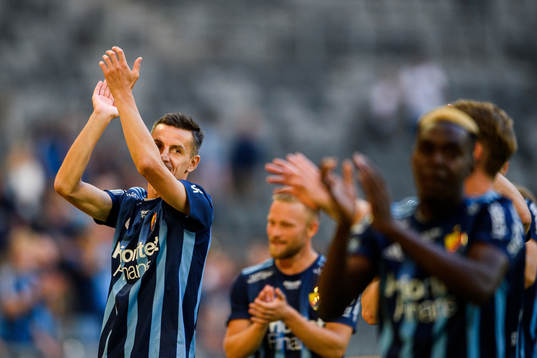 Djurgårdens Haris Radetinac jublar