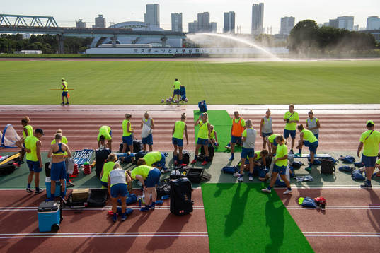 The Swedish national women's football team is gathered
