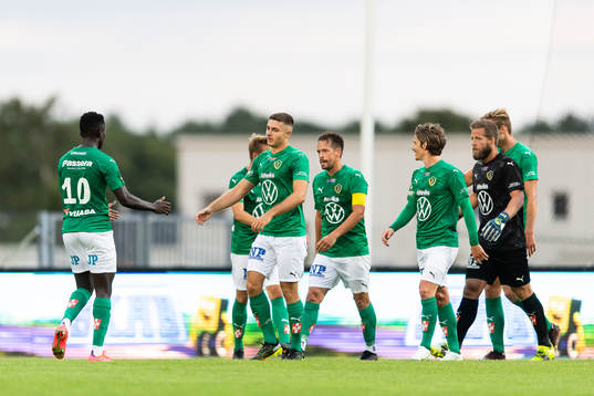 Jönköpings spelare jublar