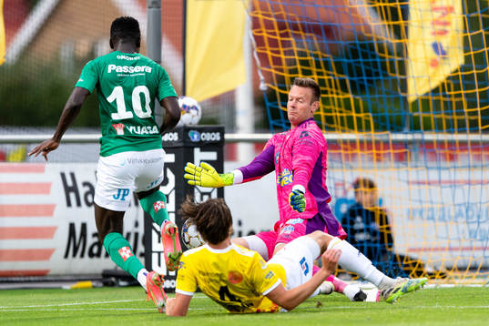 Falkenbergs målvakt Viktor Noring