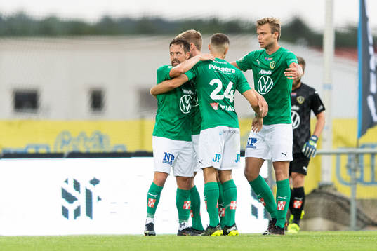 Jönköpings spelare jublar