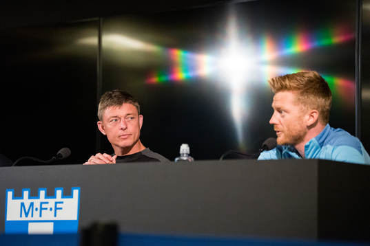 Jon Dahl Tomasson, head coach and Anders Christiansen