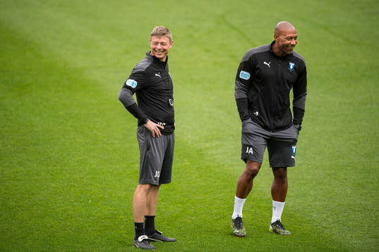 Jon Dahl Tomasson, head coach and Jeffrey Aubynn, assistant