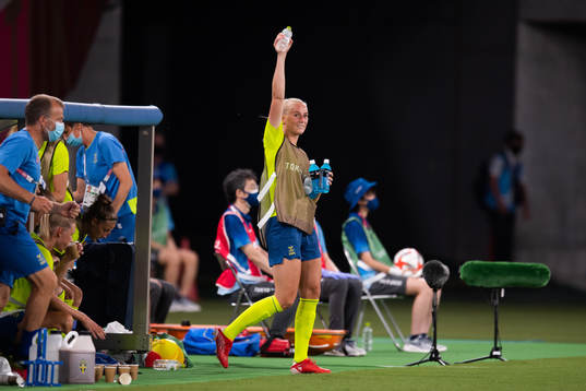 Stina Blackstenius of Sweden celebrates
