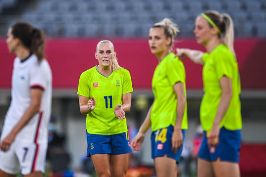 Stina Blackstenius of Sweden celebrates