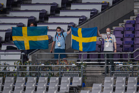Peter Reinebo, chef de mission for Sweden, in the stands