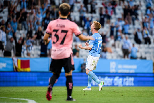 Anders Christiansen of Malmö FF celebrates