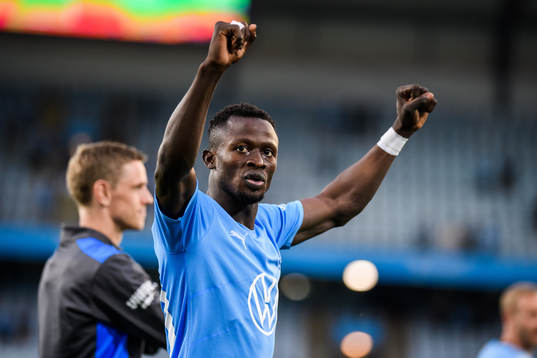 Bonke Innocent of Malmö FF celebrates