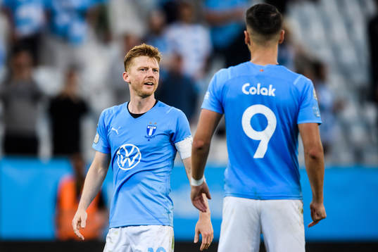 Anders Christiansen and Antonio Colak of Malmö FF