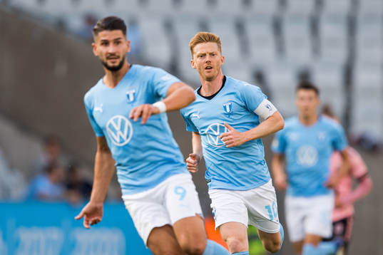 Antonio Colak and Anders Christiansen of Malmö FF