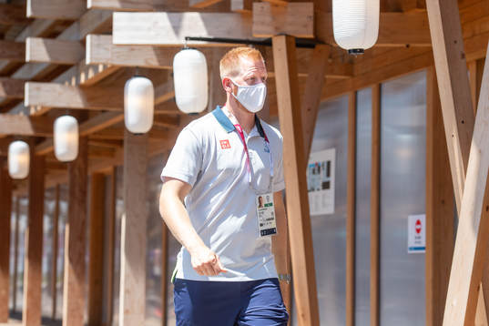 Jim Gottfridsson of the Swedish handball team at a press