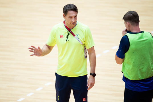 Head coach Glenn Solberg of the Swedish handball team