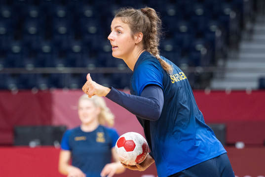 Carin Strömberg of the Swedish women´s handball team