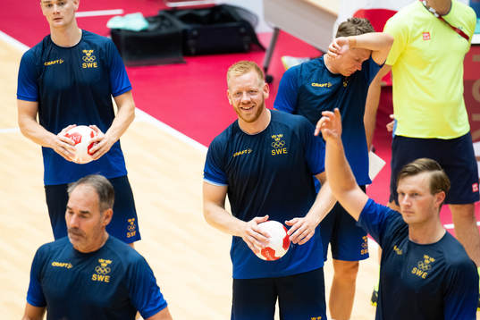 Jim Gottfridsson of the Swedish handball team