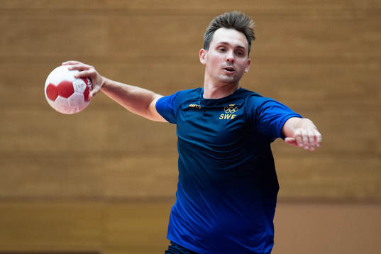 Hampus Wanne of the Swedish handball team