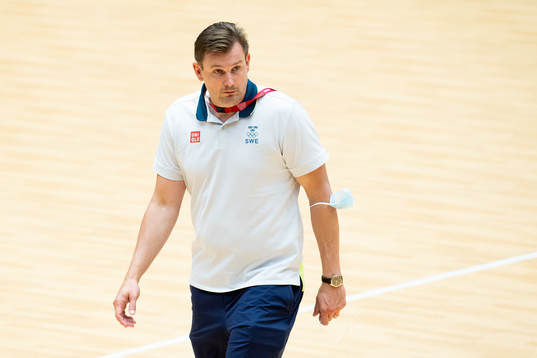 Assistant coach Martin Boquist of the Swedish handball team