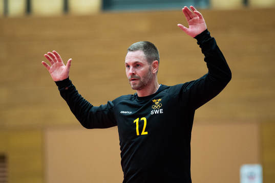 Andreas Palicka of the Swedish handball team