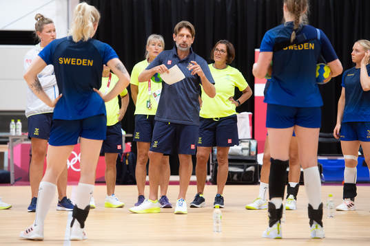 Head coach Tomas Axnér of the Swedish women´s handball