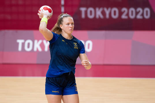 Jenny Carlson of the Swedish women´s handball team