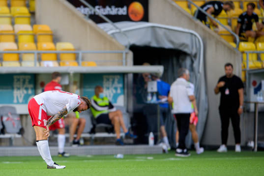 Petru Racu of Milsami Orheis looks dejected