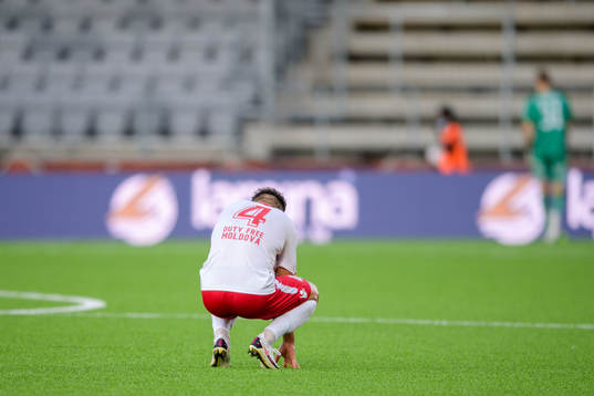Igor Arhirii of Milsami Orheis looks dejected