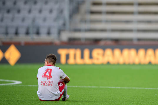 Igor Arhirii of Milsami Orheis looks dejected