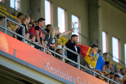 Supporters of Milsami Orheis in the stands