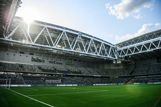 General view of Tele2 Arena prior to the UEFA Conference