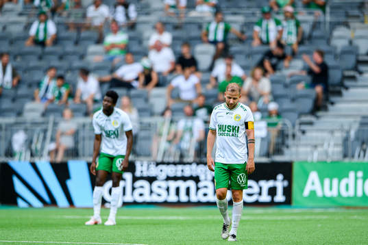 Darijan Bojanic of Hammarby looks dejected