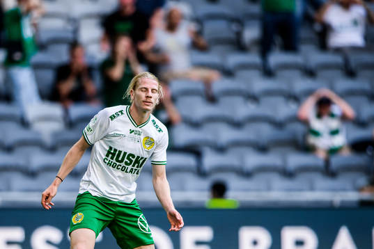 Gustav Ludwigson of Hammarby looks dejected