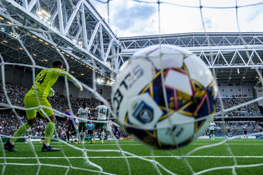 goalkeeper Oliver Dovin of Hammarby looks dejected