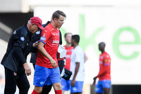 Helsingborgs Viktor Lundberg har ont