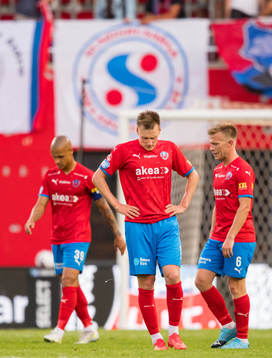 Helsingborgs Rasmus Karjalainen och Andreas Landgren deppar