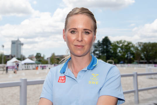 Antonia Ramel of the Swedish equestrian dressage team at