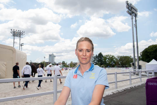 Antonia Ramel of the Swedish equestrian dressage team at