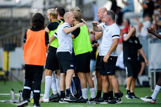 Landskronas tränare Billy Magnusson och fystränare Jonny