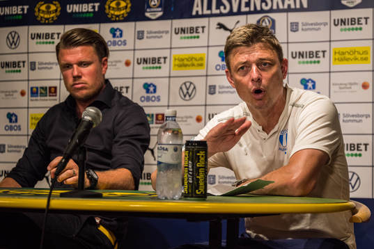 Mjällbys tränare Christian Järdler och Malmö FFs