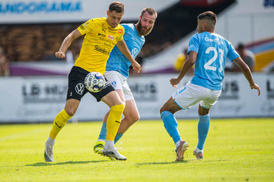 under fotbollsmatchen i Allsvenskan mellan Mjällby och