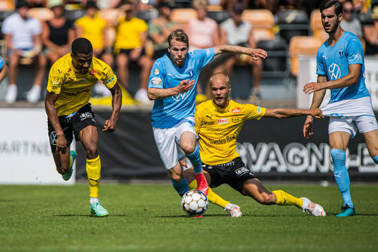 Mjällbys Amin Sarr, Malmö FFs Oscar Lewicki, Mjällbys