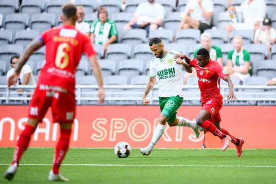 Hammarbys Mohanad Jeahze och IFK Norrköpings Ishaq