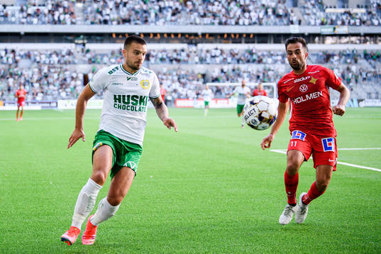 Hammarbys Vladimir Rodic och IFK Norrköpings Christopher